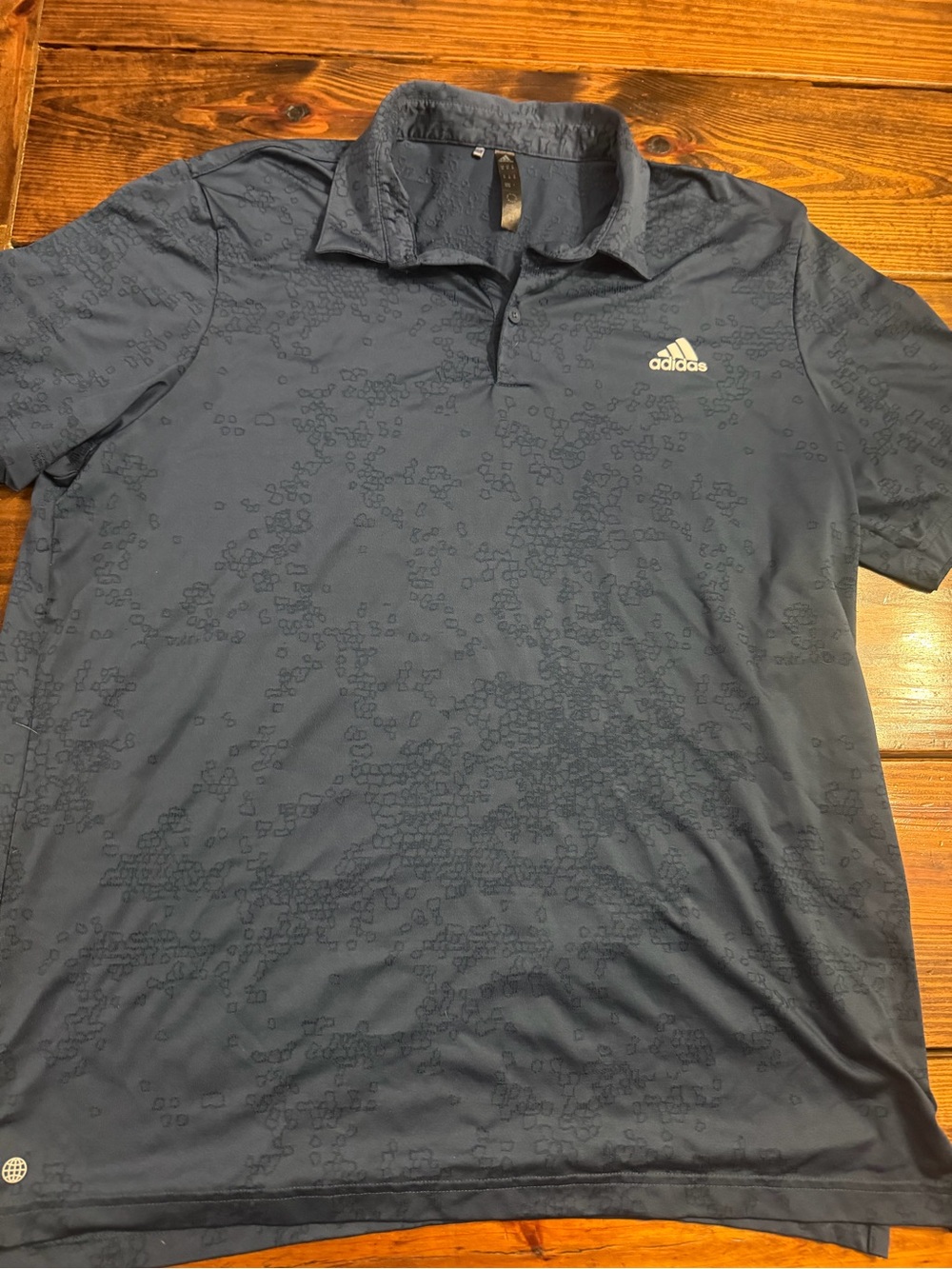 adidas Men’s Dark Navy Polo with Subtle Texture